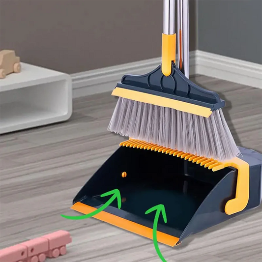 Attachable Broom with dustpan