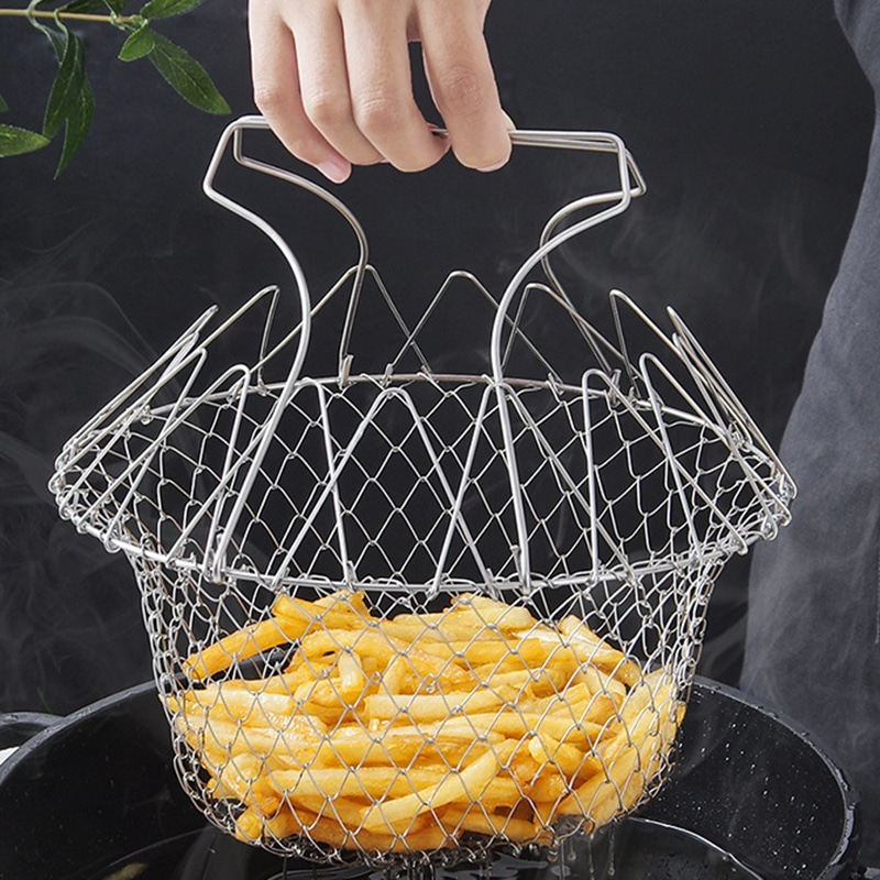 Foldable Stainless Steel Fry Basket