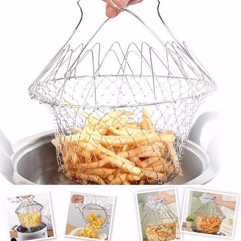 Foldable Stainless Steel Fry Basket