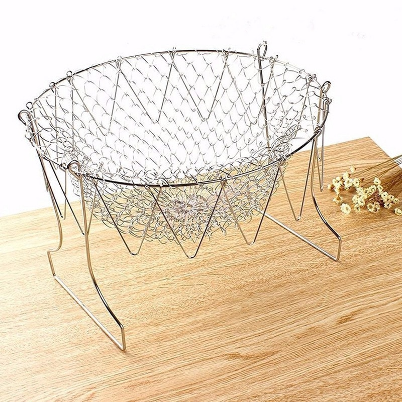 Foldable Stainless Steel Fry Basket